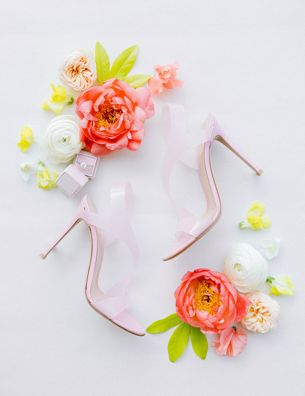 flatlay wedding shoes